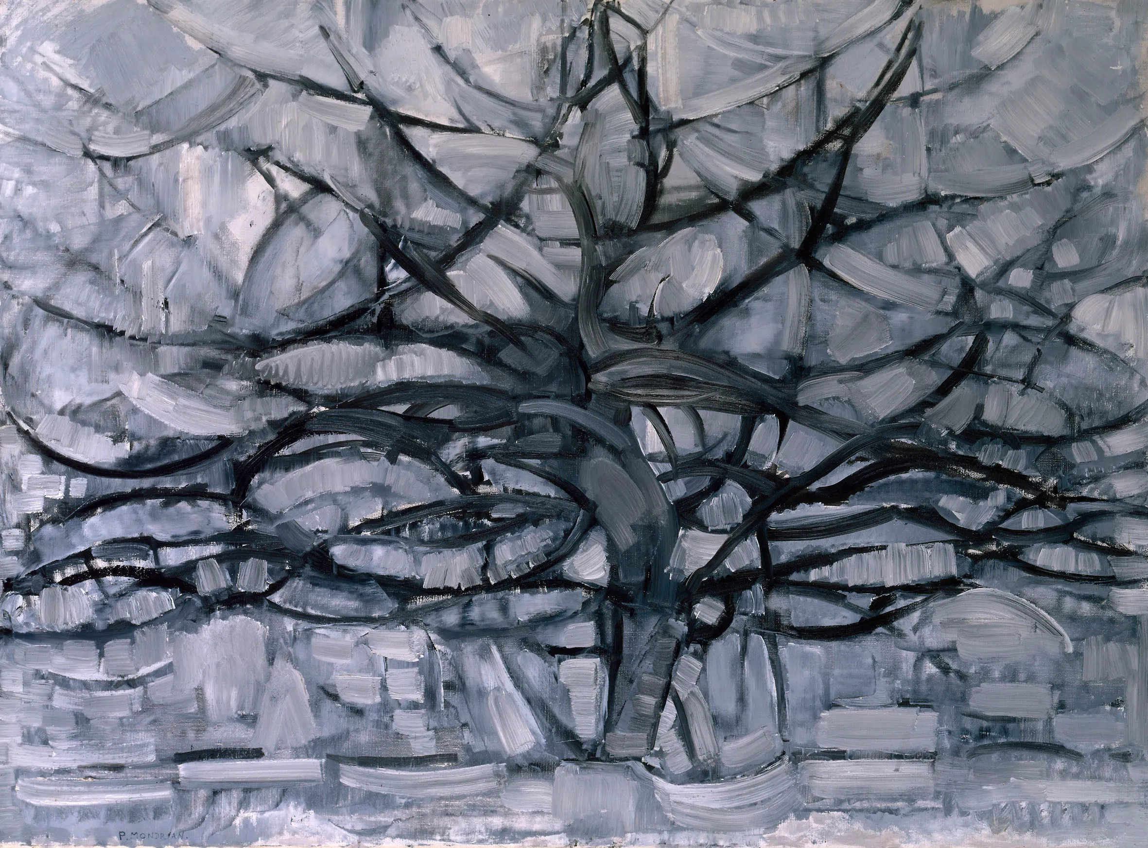Gray Tree by Piet Mondrian